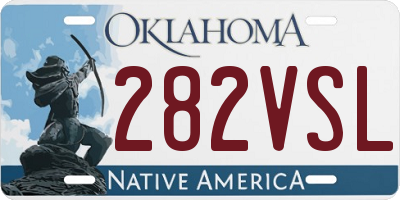 OK license plate 282VSL
