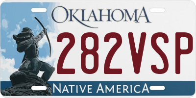 OK license plate 282VSP