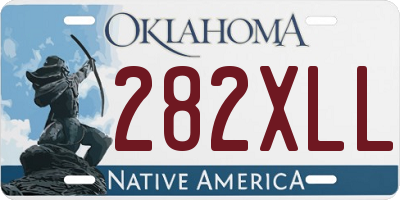 OK license plate 282XLL