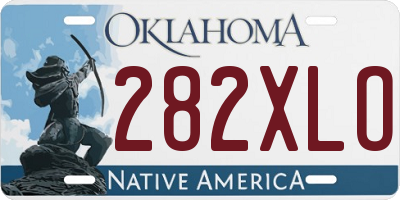 OK license plate 282XLO