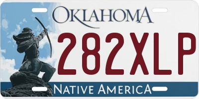 OK license plate 282XLP