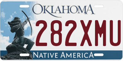 OK license plate 282XMU