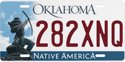 OK license plate 282XNQ