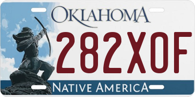 OK license plate 282XOF