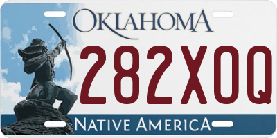 OK license plate 282XOQ