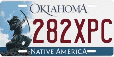 OK license plate 282XPC
