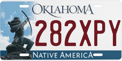 OK license plate 282XPY