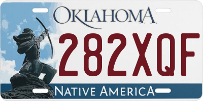 OK license plate 282XQF