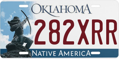 OK license plate 282XRR