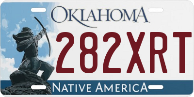 OK license plate 282XRT