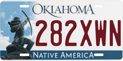 OK license plate 282XWN