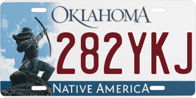 OK license plate 282YKJ