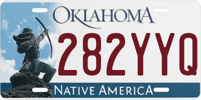 OK license plate 282YYQ