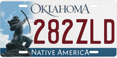 OK license plate 282ZLD