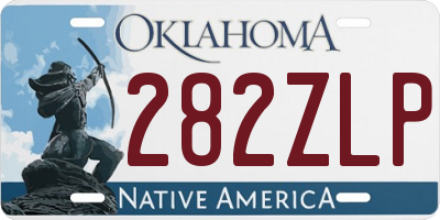 OK license plate 282ZLP