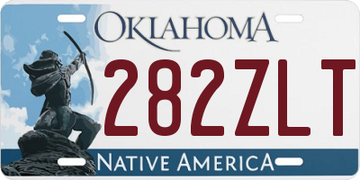 OK license plate 282ZLT