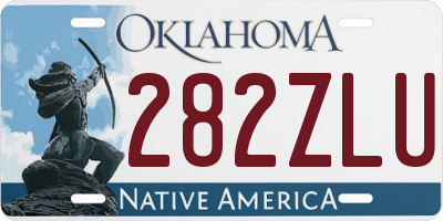 OK license plate 282ZLU