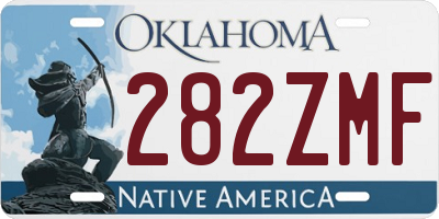 OK license plate 282ZMF