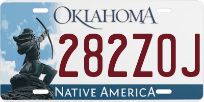 OK license plate 282ZOJ