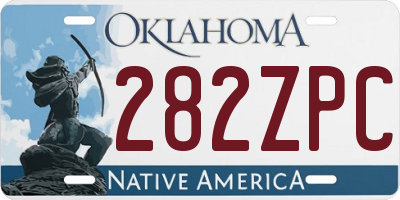 OK license plate 282ZPC