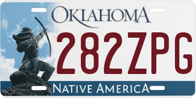 OK license plate 282ZPG