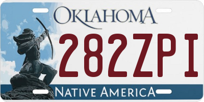 OK license plate 282ZPI