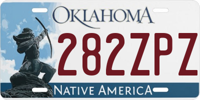 OK license plate 282ZPZ