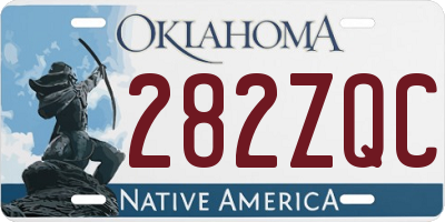 OK license plate 282ZQC