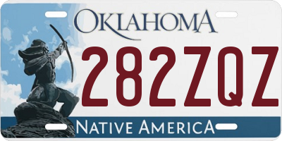 OK license plate 282ZQZ