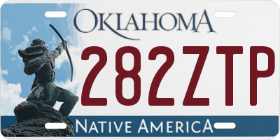 OK license plate 282ZTP