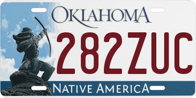 OK license plate 282ZUC