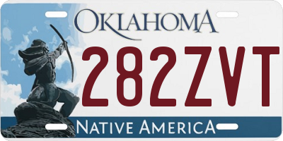 OK license plate 282ZVT