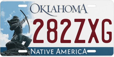 OK license plate 282ZXG