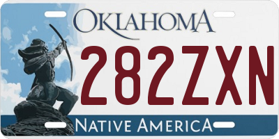 OK license plate 282ZXN