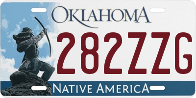 OK license plate 282ZZG