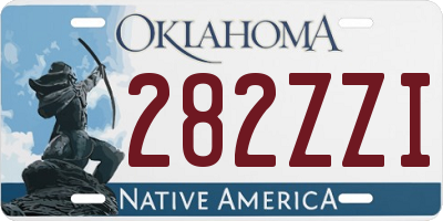 OK license plate 282ZZI