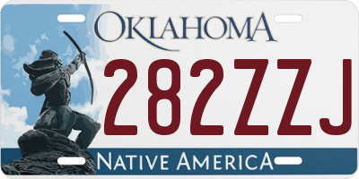 OK license plate 282ZZJ