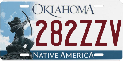 OK license plate 282ZZV