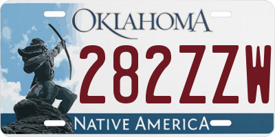 OK license plate 282ZZW