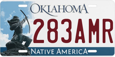 OK license plate 283AMR