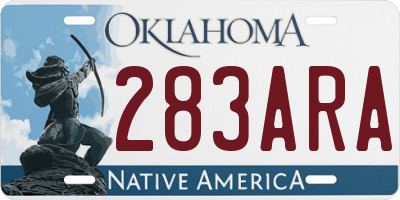 OK license plate 283ARA