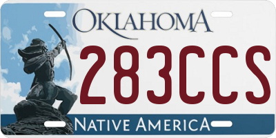 OK license plate 283CCS