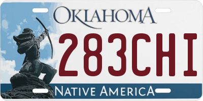 OK license plate 283CHI