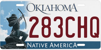 OK license plate 283CHQ