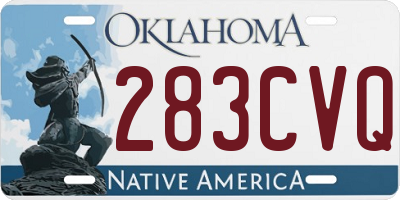 OK license plate 283CVQ