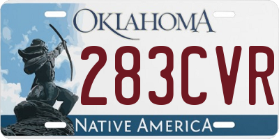 OK license plate 283CVR