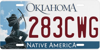 OK license plate 283CWG