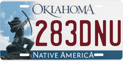 OK license plate 283DNU