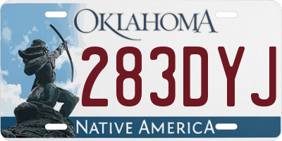 OK license plate 283DYJ