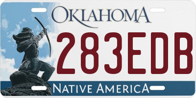 OK license plate 283EDB